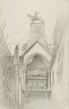 Study of the Tomb of Can Grande della Scala at Verona, May-August 1869. Artist: John Ruskin.