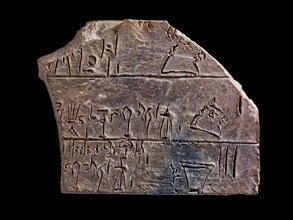 Tablet fragment, Late Minoan IIIA1 Period, c1400-c1375BC. Artist: Unknown.