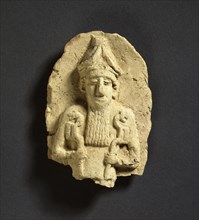 Votive plaque fragment, Old Babylonian, c1800-1600BC. Artist: Unknown.