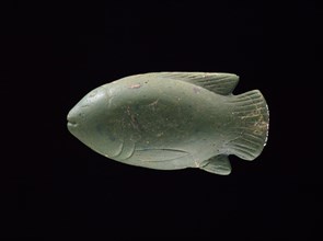 Cosmetic scoop in the shape of a moulded glass fish, XVIIIth Dynasty, c1540-1292BC. Artist: Unknown.