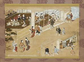 Yoshiwara pleasure quarters, c1670-c1685. Artist: Miyagawa Choshun.