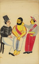 The Mahant arraigned: incident from the Tarakeshwar murder case, 19th century. Artist: Unknown.