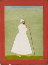 Court official wearing a white jama, c1740. Artist: Unknown.