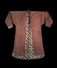 Coat with buta pattern lining and ikat edges, 1801-1869. Artist: Unknown.