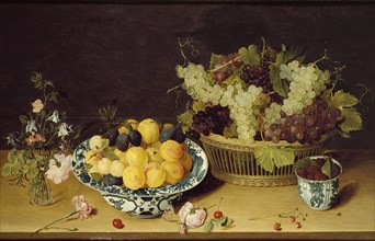 Still life of Fruit and Flowers, c1620-1640. Artist: Isaak Soreau.