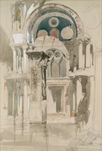 Part of Saint Mark's Basilica, Venice: Sketch after Rain, 27 May 1846. Artist: John Ruskin.
