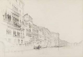 View from the Palazzo Bembo to the Palazzo Grimani, Venice, May - June 1870. Artist: John Ruskin.