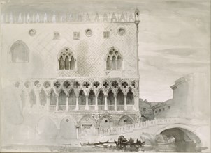 The Exterior of the Ducal Palace, Venice, 1852. Artist: John Ruskin.