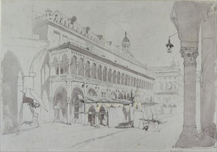The Palazzo della Ragione and Piazza delle Erbe, Padua, May 1841. Artist: John Ruskin.