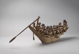 Model boat, IXth Dynast, c2125 - c2080 BC. Artist: Unknown.