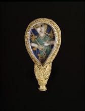 Jewelled terminal of aestel (The Alfred Jewel), 871 - 899. Artist: Unknown.