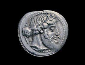 Ancient Greek silver coin, 460 BC. Artist: Unknown.