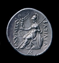 Ancient Greek silver coin, 286 BC-281 BC. Artist: Unknown.