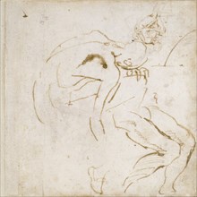 Two partial Figure Studies, c1490-1560. Artist: Michelangelo Buonarroti.