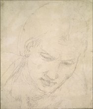 Study of a Head, c1490-1560. Artist: Michelangelo Buonarroti.