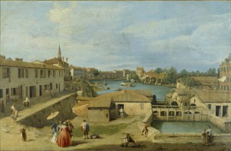 A View of Dolo on the Brenta Canal, c1725-1729. Artist: Canaletto.