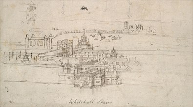 The Tower of London, c1550-1560. Artist: Anthonis van den Wyngaerde.