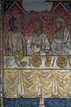 Murals of old Seo of Lleida, work close to 1300, belonging to the Canonja Refectory. Represents v?
