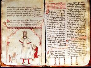 Manuscript on the Constitution of Barcelona, entitled 'Usatges of Barcelona, Catalonia costums'.