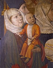 Detail of the altarpiece of Saint Vincent with personages of the age. It comes from the Parish of?