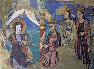 Epiphany', wall Painting from the church of Navasa (Huesca).