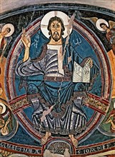 Pantocrator'. Mural painting from the apse of the church of San Clemente de Taüll (Lleida).