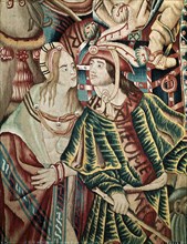 'A Portuguese man and an Indian woman'. Detail of a Flemish tapestry from Tournai, it's part of ?