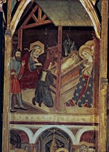 Sigena Altarpiece. Table of the Adoration of the Shepherds, 1375. It comes from the Monastery of ?