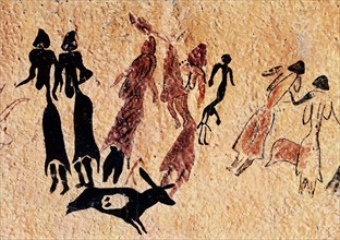 Cave paintings typical of the Levantine art, found in the Roca dels Moros or Cogull Cave (Lleida)?