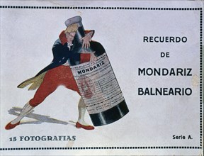 Advertisement of the Mondariz Spa (Galicia) on the cover of the photo album of the Spa.