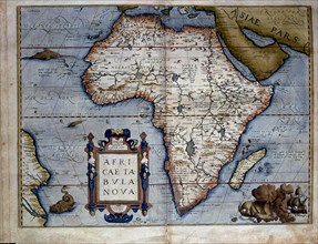 'Theatrum Orbis Terrarum' by Abraham Ortelius, Antwerp, 1574, map of the African Continent.