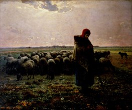 'The Shepherdess' by Jean François Millet.