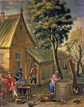 The Well', tapestry by David Teniers.
