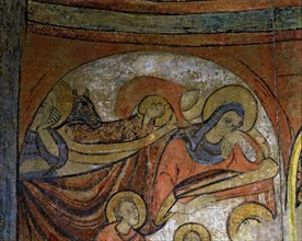 'The Nativity', detail of mural Paintings in the apse, Polinyà c.1122. They come from the parish?