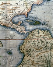 'Theatrum Orbis Terrarum' by Abraham Ortelius, Antwerp, 1574, map of Central America, West Indie?