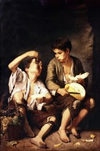 'Children eating melon', painting by Bartolome Murillo.