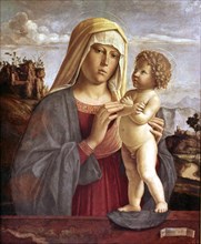 'Madonna', Virgin and Child, painting by Andrea Mantegna.