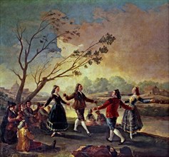 'Dancing on the banks of Manzanares river', 1777, oil painting by Francisco de Goya.