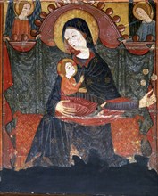 'Frontal of the Mother of God', detail, tempera on wood from Bellver de Cerdanya, 14th century.