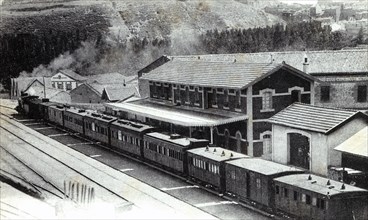 Haro Railway Station (La Rioja), postcard.