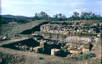 Roman ruins of Cástulo, located on a hill on the Guadalquivir River Valley, near Linares.