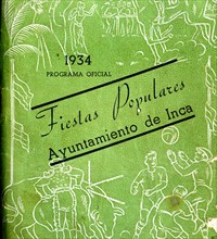 Programme of the Festivities of Inca (Majorca) in 1934.