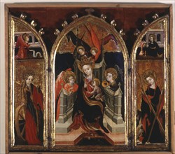 'Triptych of the Virgin Mary', tempera on panel, c. 1400 to 1430. In the central panel the Virgi?