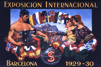Advertising poster of the 'Sigma' house, published for the International Exhibition of Barcelona ?