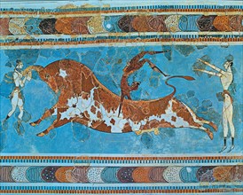 'Bullfighting', fresco in the palace of Knossos.