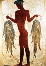 Fisherman', fresco from the island of Thera (Thira).