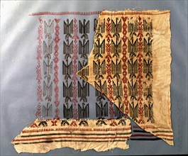 'Piece of tissue', made in silk and linen, with eagles drawn, made with a smooth pedal loom, His?