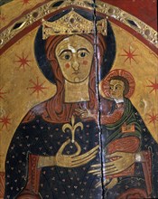 'Frontal of Coll', panel painting, detail of the Virgin and Child, from the sanctuary of the Mar?