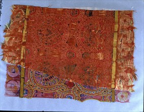 'Fabric of Seu d'Urgell', made of silk, Pallia rotata type, made with a bow loom, Hispano-Arab, ?