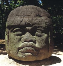 Giant head from Olmec culture.